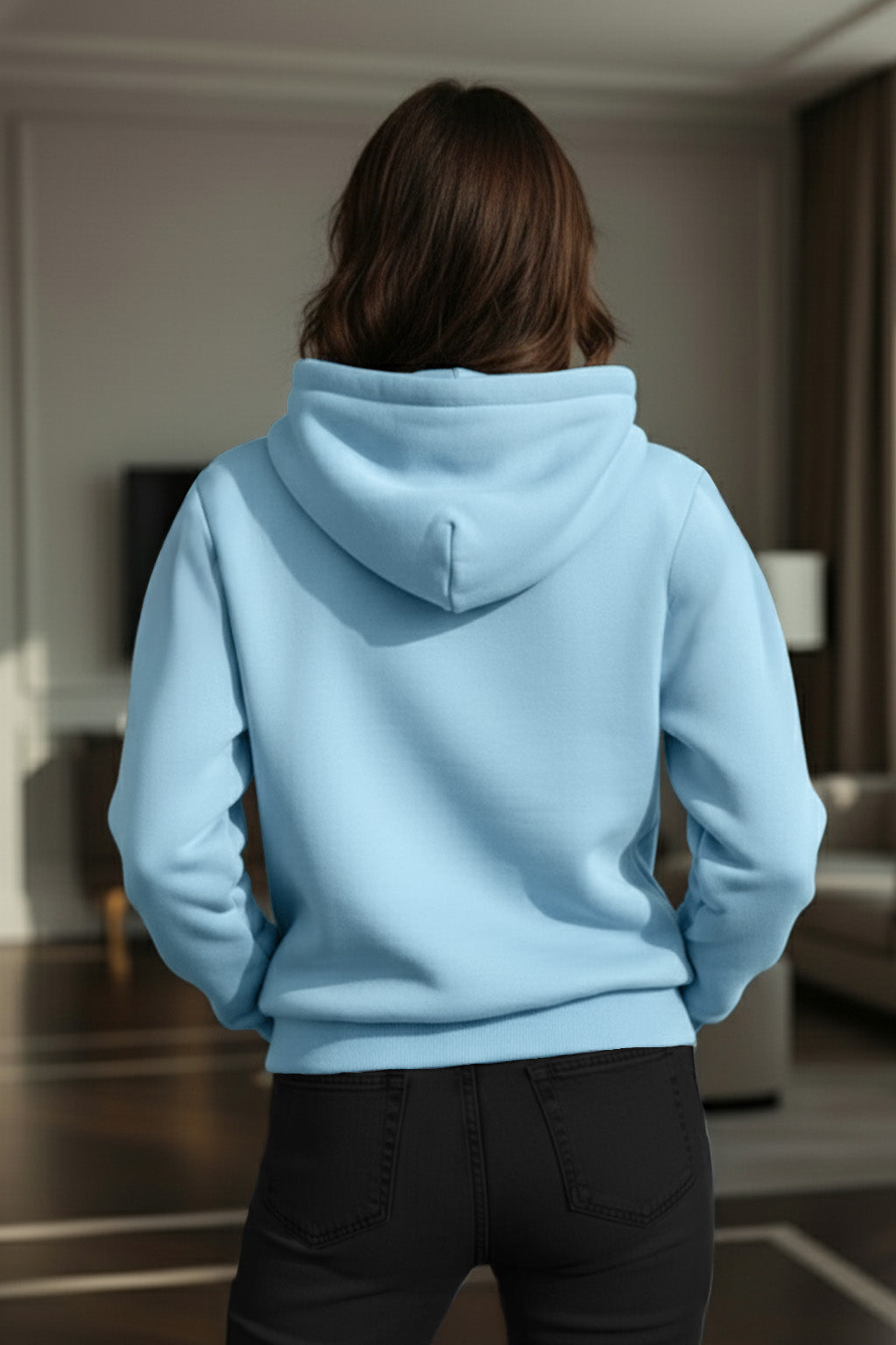 About You Blue Regular Fit Printed Hoodie