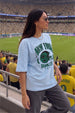 New York Brooklyn Ice Blue Oversized Graphic T-Shirt