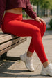 Red Regular Fit Plain Legging