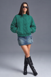STAND COLLAR GREEN JACKET