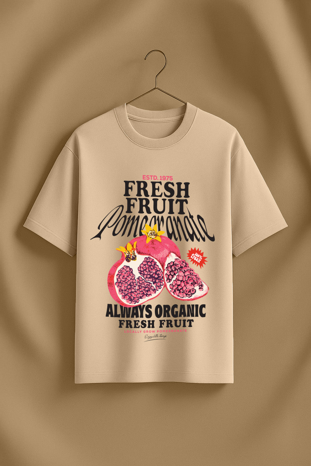 Pomegranate Swanwhite Printed Regular Fit T-Shirt