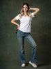 White Plain V-Neck Regular Fit T-Shirt