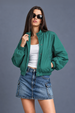 STAND COLLAR GREEN JACKET