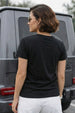 Relax Black Printed Regular Fit T-Shirt