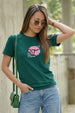Too Smart Green Printed Regular Fit T-Shirt