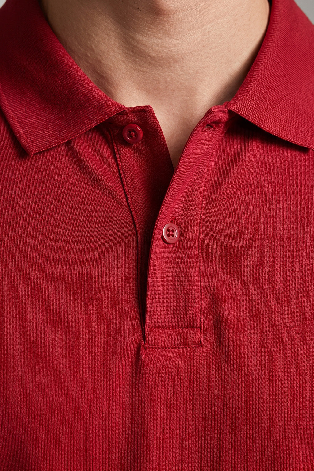 Red Plain Cotton Regular Slim Fit Polo T-Shirt
