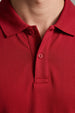 Red Plain Cotton Regular Slim Fit Polo T-Shirt