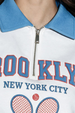 Brooklyn White Contrast Collar  Sweatshirt