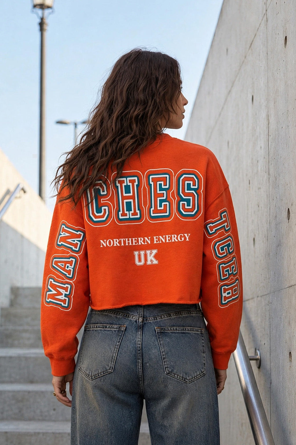 Tangerine Tango Crop Sweatshirt