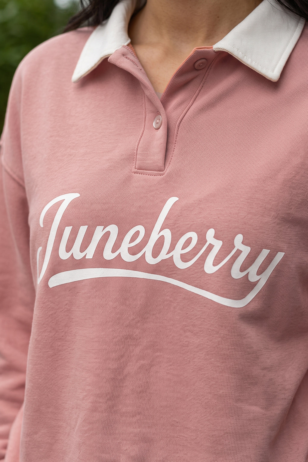 Juneberry Peach Oversized Printed Sweatshirt