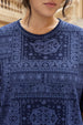 Paisley Navy Plus Size Oversized T-shirt