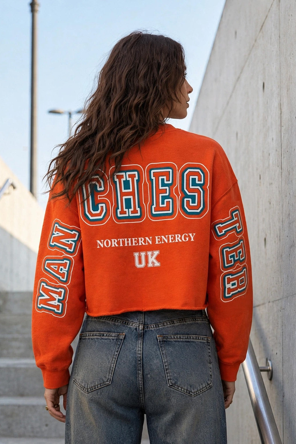 Tangerine Tango Crop Sweatshirt