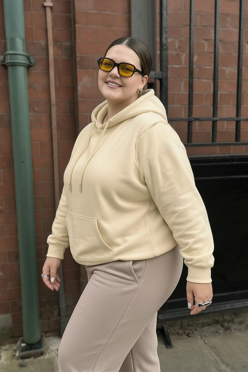 MARSHMALLOW PLUS SIZE HOODIE