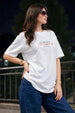 Vitamin D White Graphic Printed Oversized T-Shirt