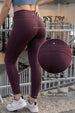 Wine Plain 2 Pocket Skin Fit Legging