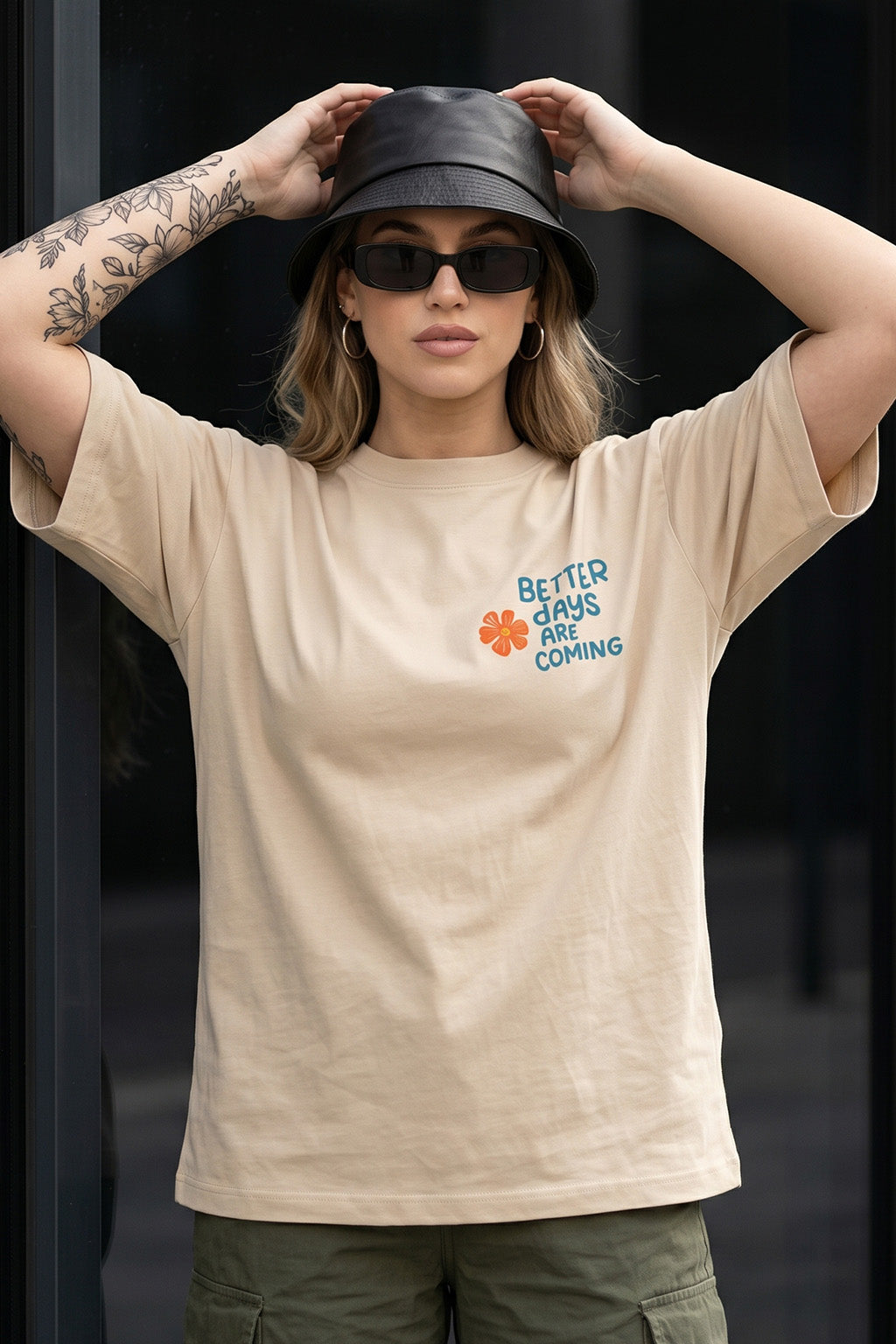 You Are Enough Swanwhite Oversized Graphic T-Shirt