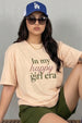 Happy Girl Swanwhite Oversized Graphic Printed T-Shirt