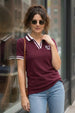 New York Maroon Regular Fit Premium Pique Lycra Polo T-Shirt