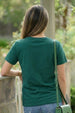 Too Smart Green Printed Regular Fit T-Shirt