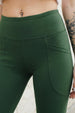 Green Plain 2 Pocket Skin Fit Legging
