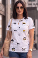 Cartoon White Regular Fit Graphic T-Shirt