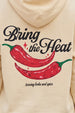 Bring The Heat Marshmallow Oversized Printed Hoodie