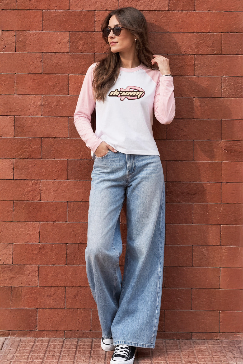 Dream  Raglan Printed Full Sleeve Regular Fit T-Shirt