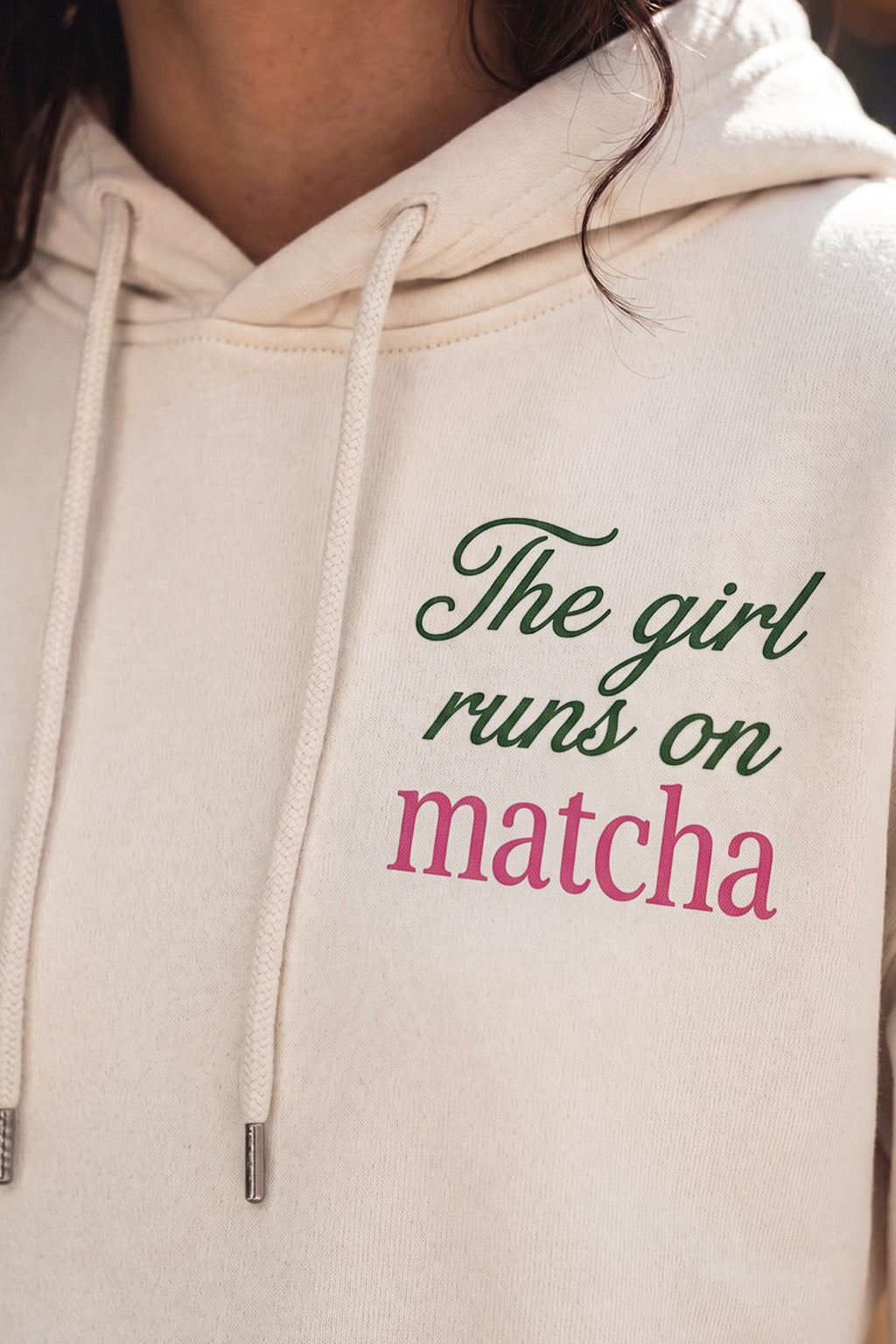 Matcha Marshmallow Oversized Printed Hoodie