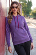 Plain Purple Regular Fit Hoodie