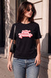 Treat Yourself Black Printed Regular Fit T-Shirt
