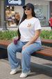 Fruits White Plus Size Printed T-shirt