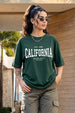 California Green Oversized Typographic T-Shirt
