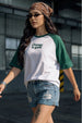 Chnage Is Good Green Oversized Graphic T-Shirt