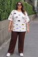 Cartoon White Plus Size T-shirt
