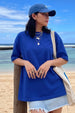 Royal Blue Plain Oversized T-Shirt