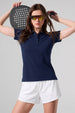 Navy Plain Cotton Regular Slim Fit Polo T-Shirt