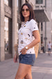 Cartoon White Regular Fit Graphic T-Shirt