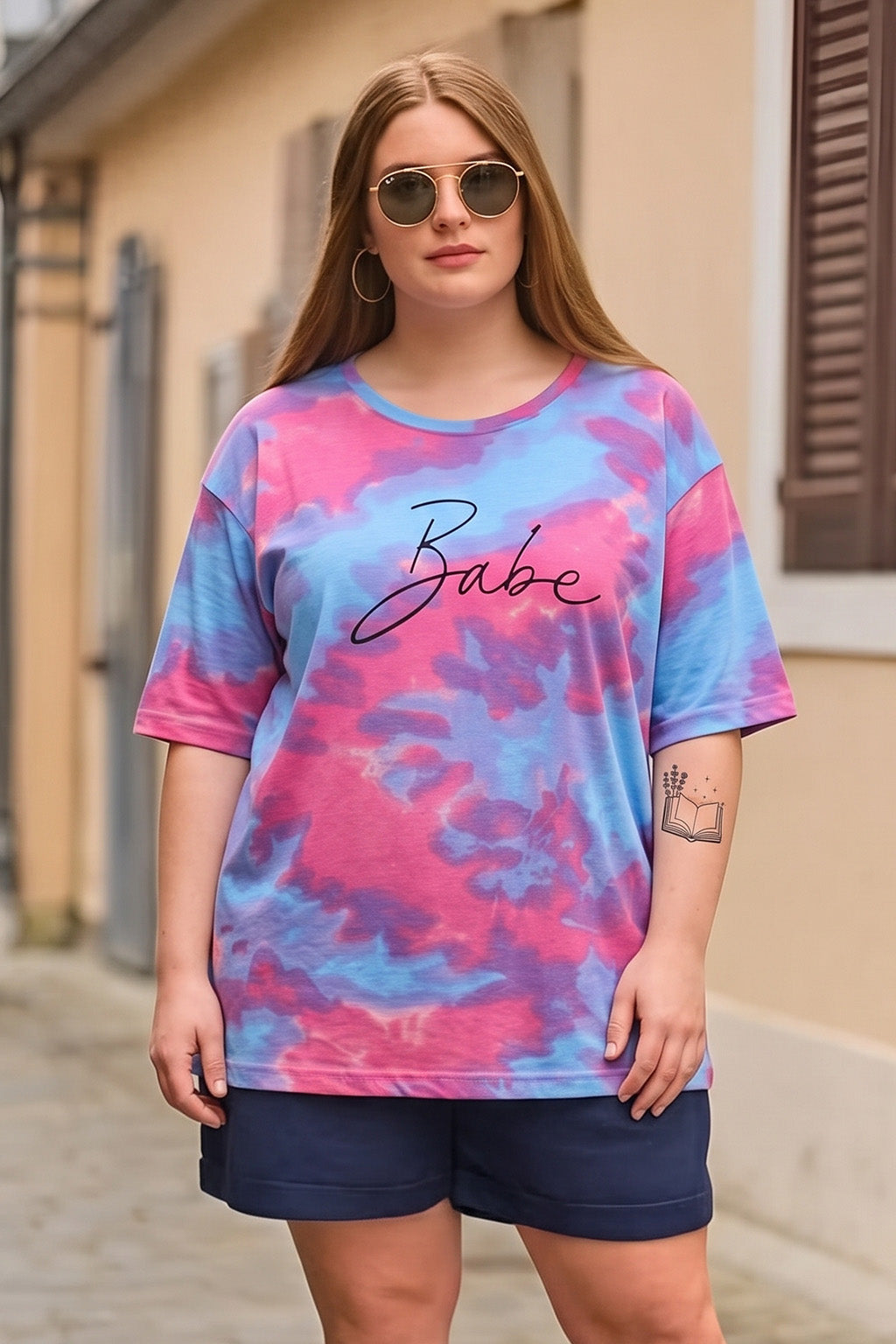 Babe Lilac Plus Size T-shirt