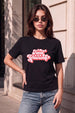 Treat Yourself Black Printed Regular Fit T-Shirt
