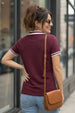New York Maroon Regular Fit Premium Pique Lycra Polo T-Shirt