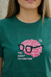 Too Smart Green Printed Regular Fit T-Shirt