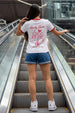 Lucky Charm White Printed Regular Fit T-Shirt