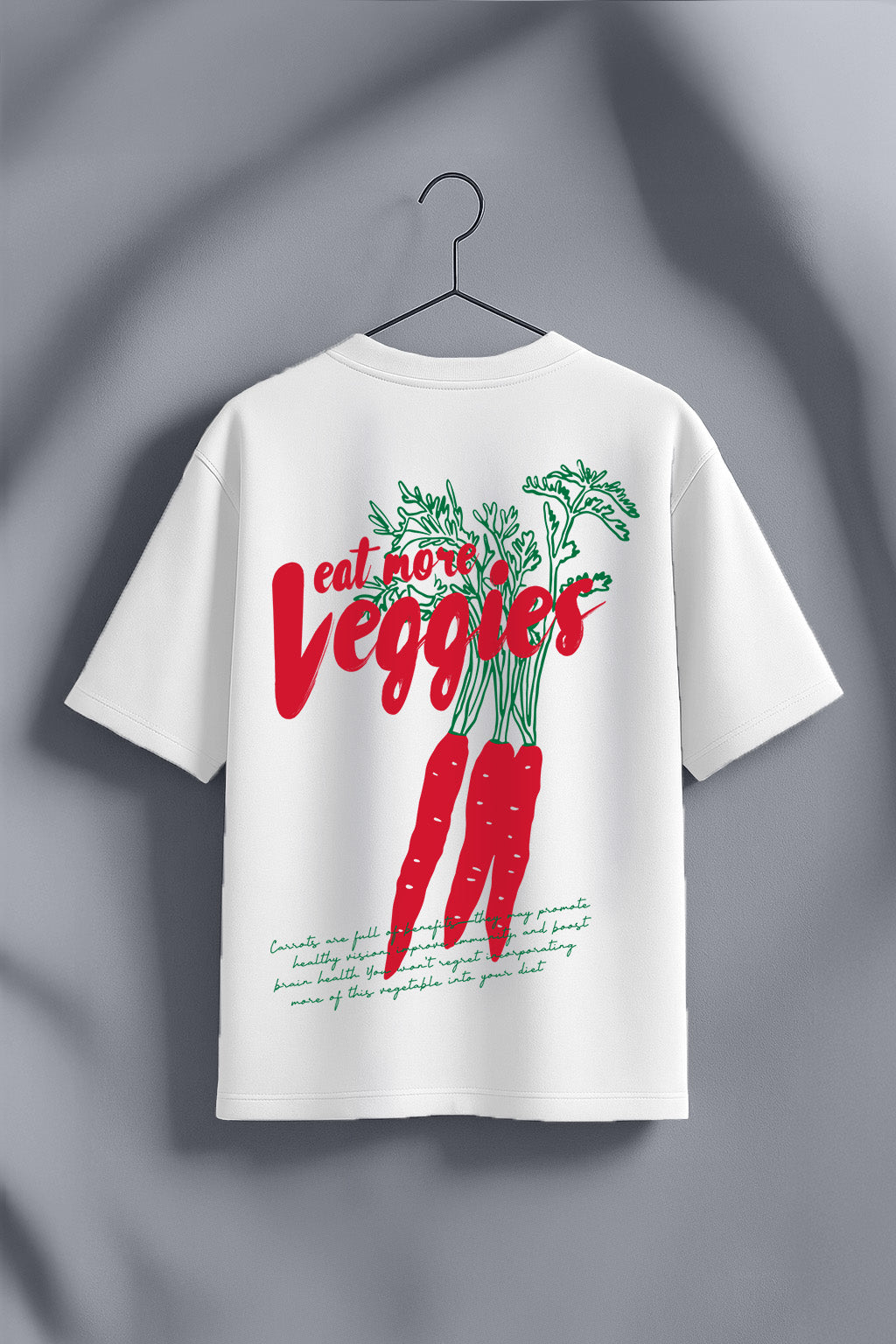 Veggies White Printed Regular Fit T-Shirt