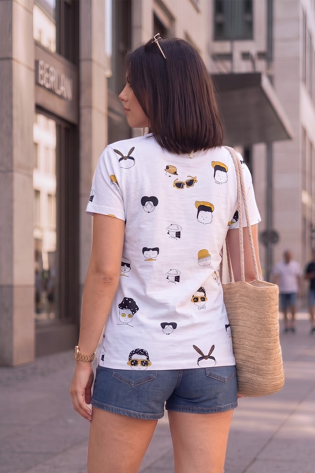 Cartoon White Regular Fit Graphic T-Shirt
