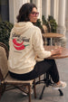 Bring The Heat Marshmallow Oversized Printed Hoodie