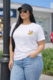 Fruits White Plus Size Printed T-shirt