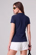 Navy Plain Cotton Regular Slim Fit Polo T-Shirt