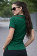 Stripe Collar Green Regular Fit Premium Pique Lycra Polo T-Shirt