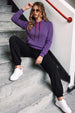 Plain Purple Regular Fit Hoodie