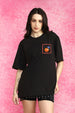 Sun Sand Surf Black Oversized Fit Graphic T-Shirt